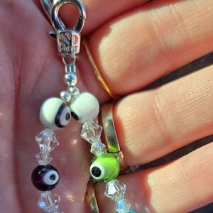 Beaded Evil Eye Keychain